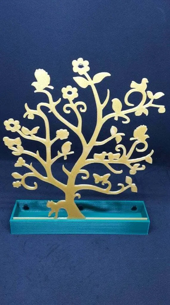 Tree of Life Silhouette Sculpture – 3D Printed Decor & Mini Tray Organizer