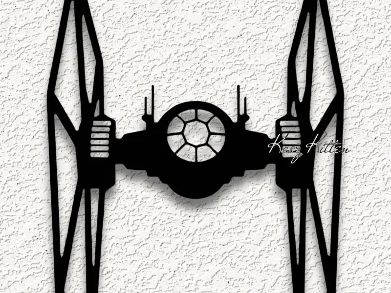 Star Wars TIE Fighter Silhouette – (Black Matte Finish)